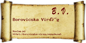 Borovicska Virág névjegykártya